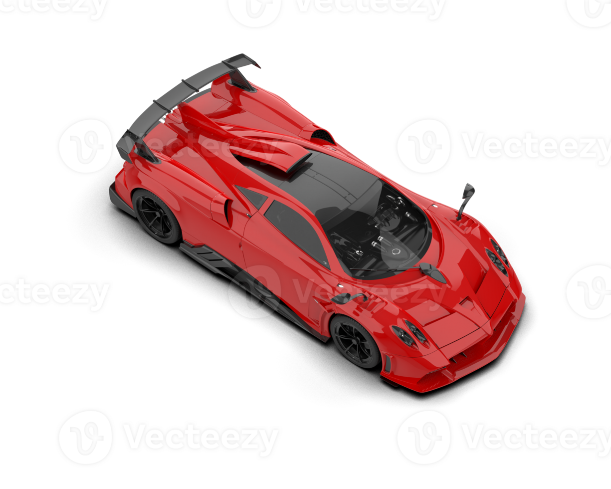 Realistic sport car isolated on background. 3d rendering - illustration png