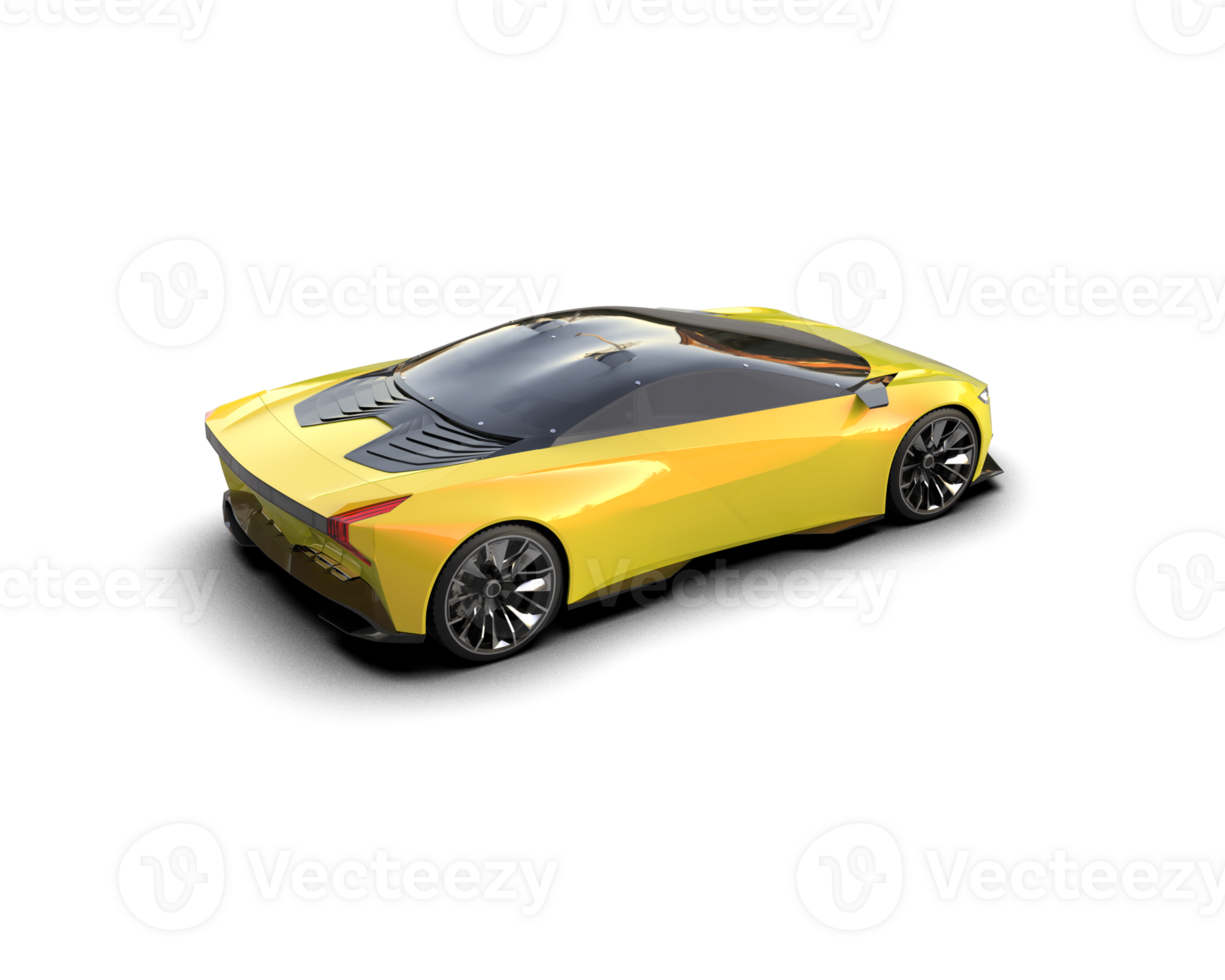 Realistic sport car isolated on background. 3d rendering - illustration png