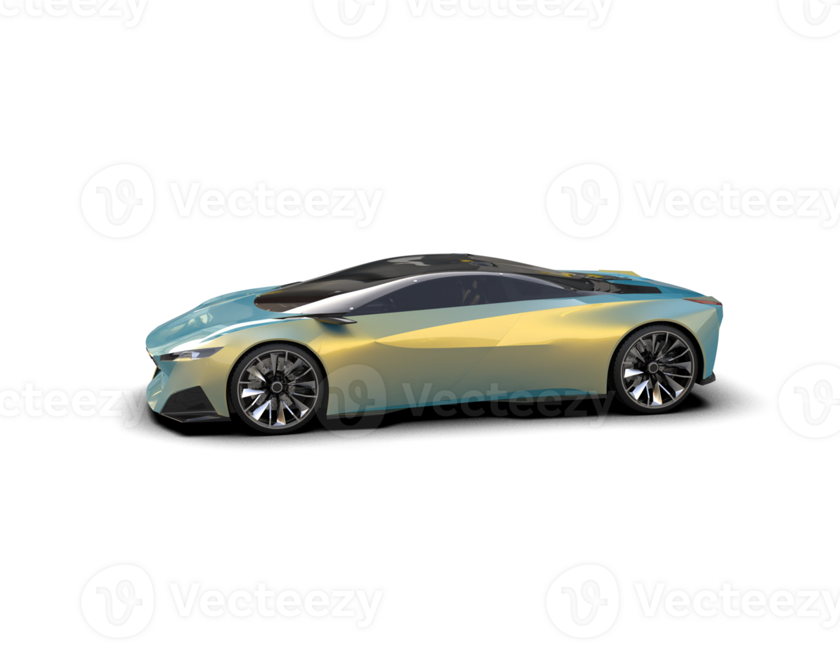 Realistic sport car isolated on background. 3d rendering - illustration png