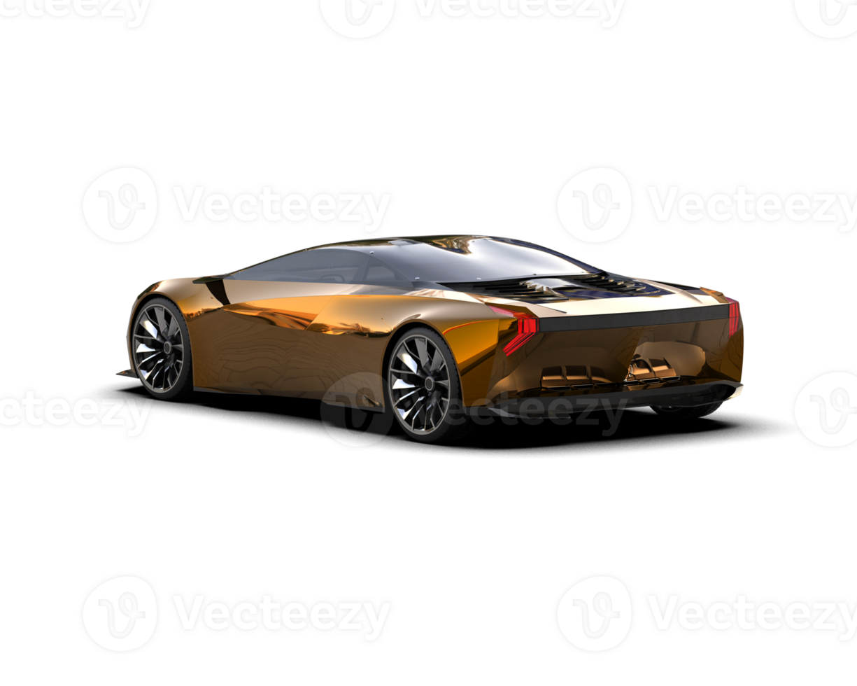 Realistic sport car isolated on background. 3d rendering - illustration png
