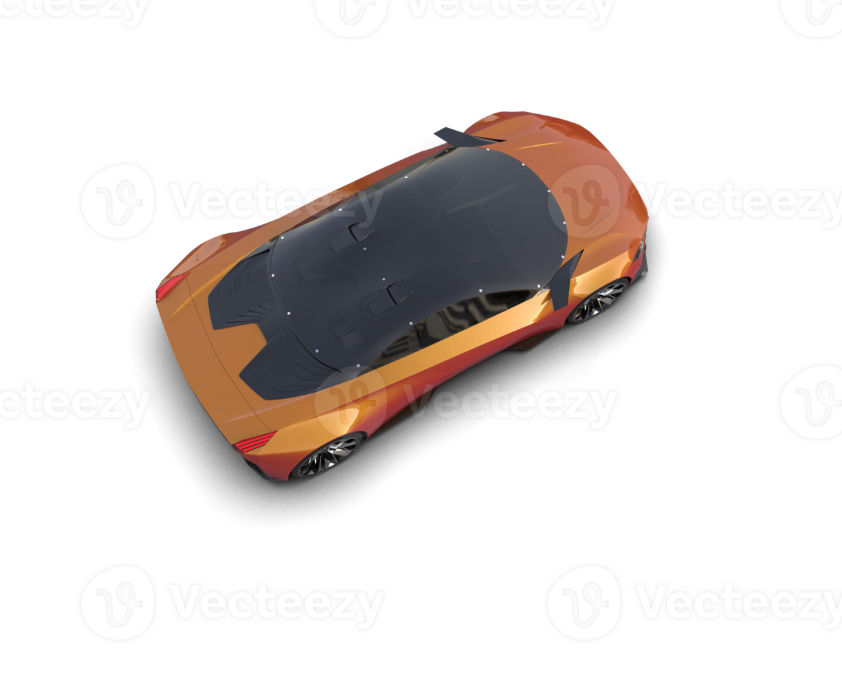 Realistic sport car isolated on background. 3d rendering - illustration png