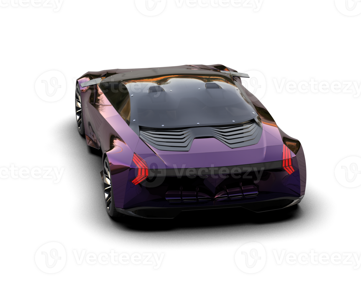 Realistic sport car isolated on background. 3d rendering - illustration png