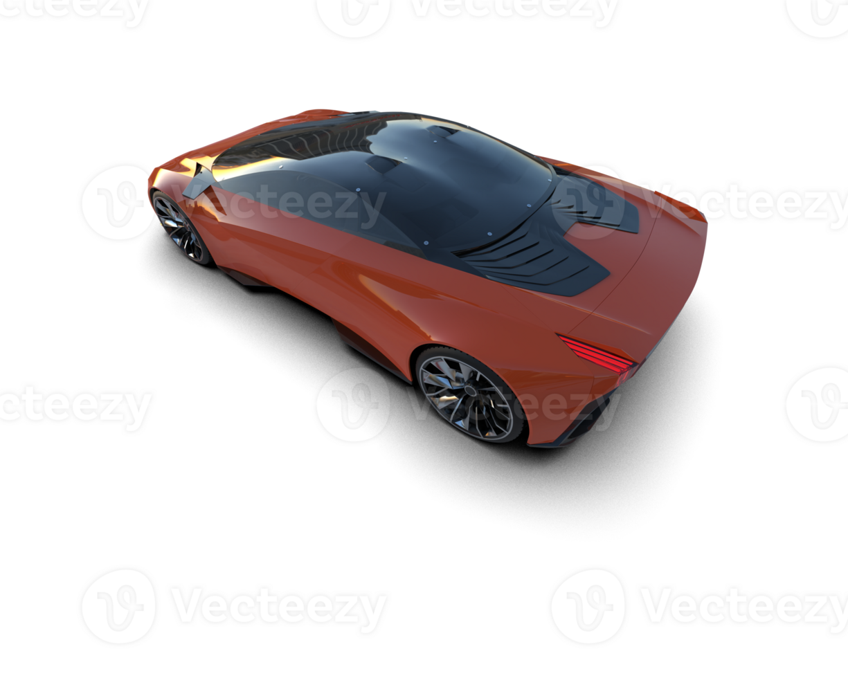 Realistic sport car isolated on background. 3d rendering - illustration png
