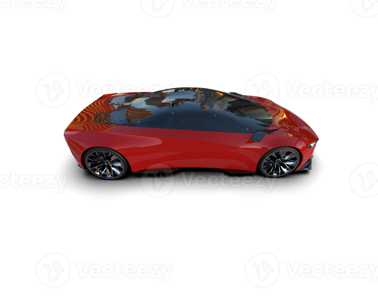 Realistic sport car isolated on background. 3d rendering - illustration png