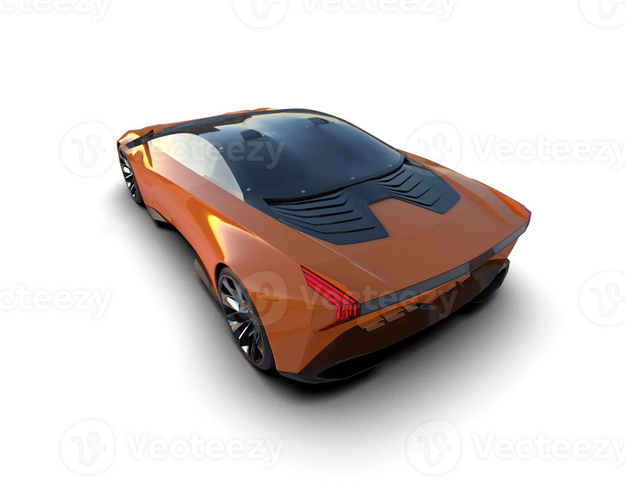 Realistic sport car isolated on background. 3d rendering - illustration png