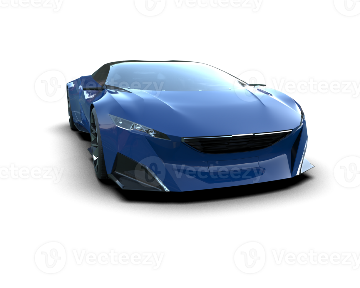 Realistic sport car isolated on background. 3d rendering - illustration png