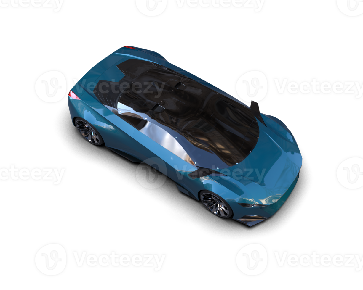Realistic sport car isolated on background. 3d rendering - illustration png