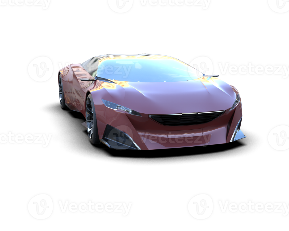 Realistic sport car isolated on background. 3d rendering - illustration png