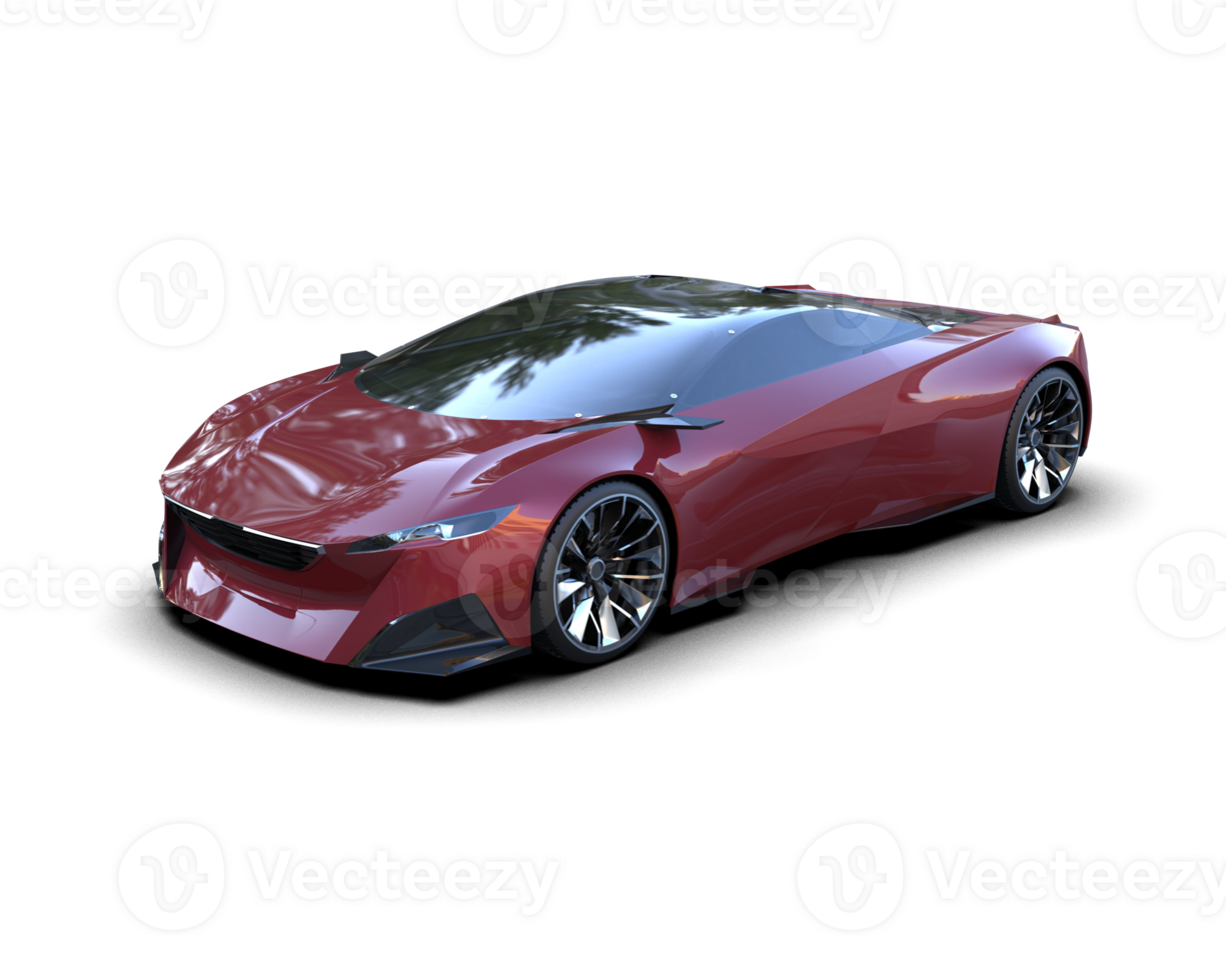 Realistic sport car isolated on background. 3d rendering - illustration png