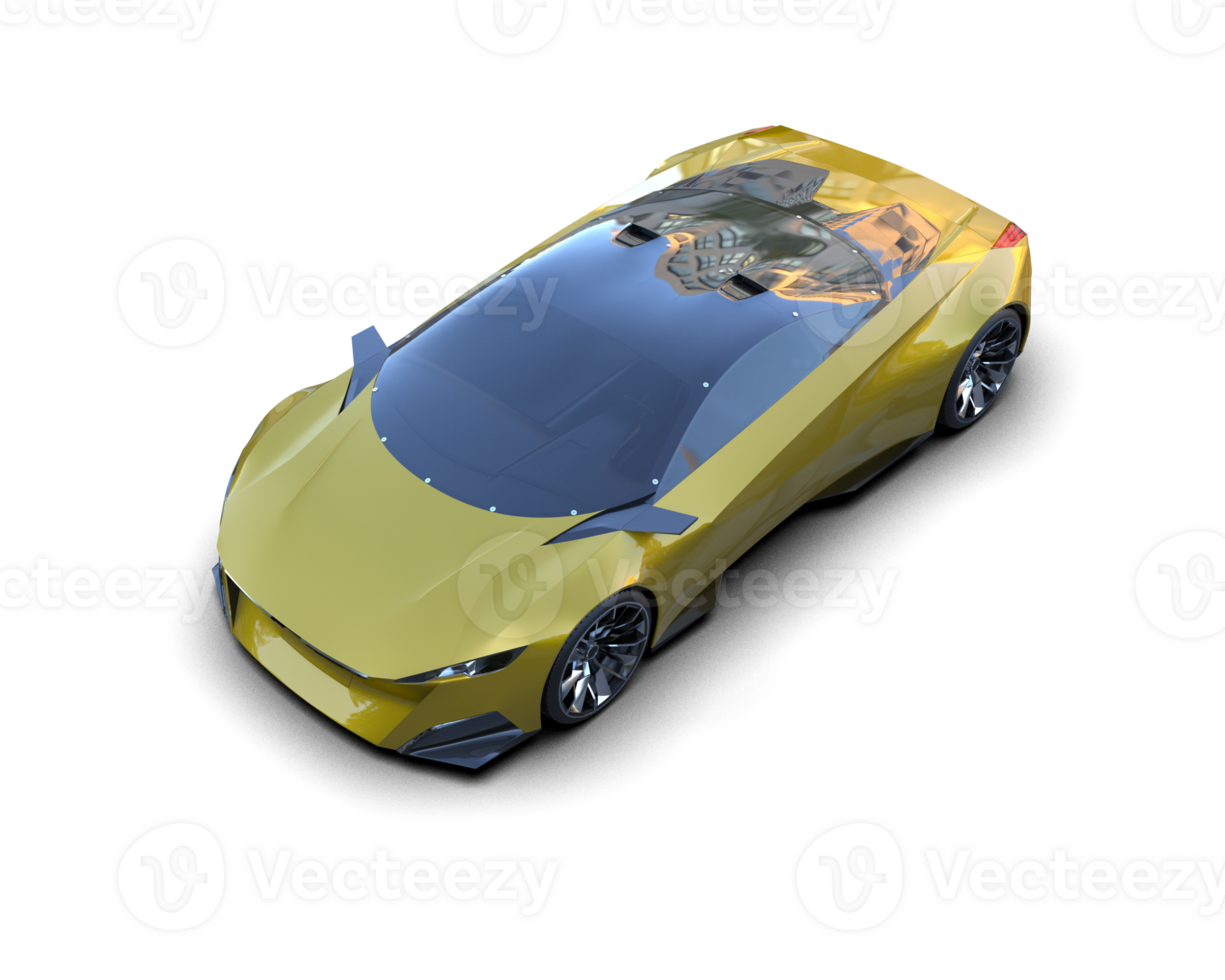 Realistic sport car isolated on background. 3d rendering - illustration png