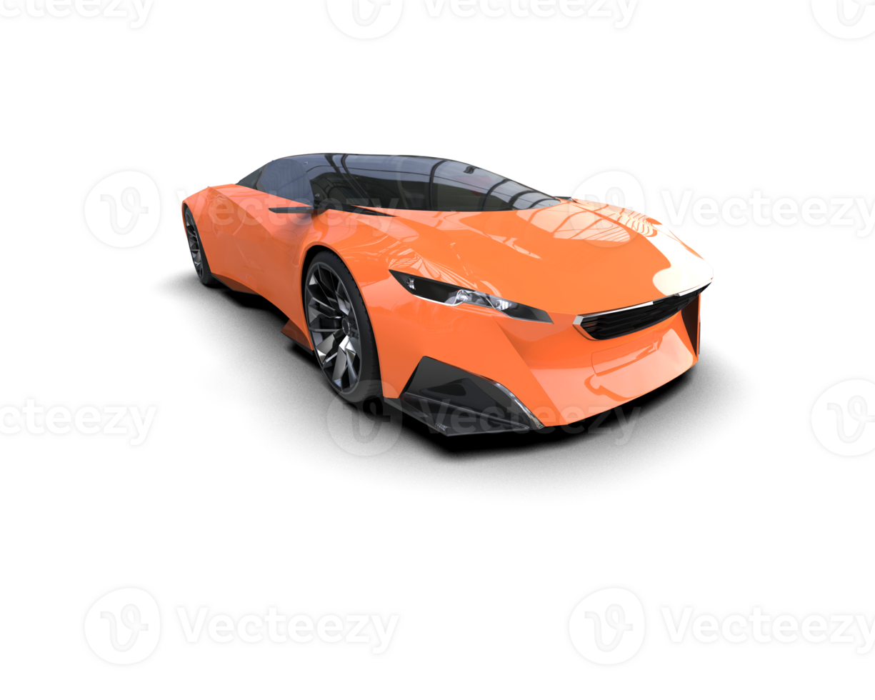 Realistic sport car isolated on background. 3d rendering - illustration png