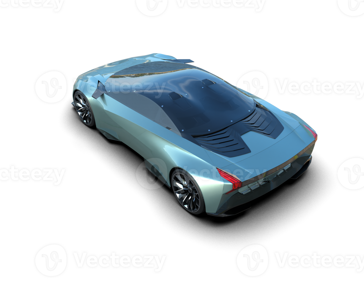 Realistic sport car isolated on background. 3d rendering - illustration png