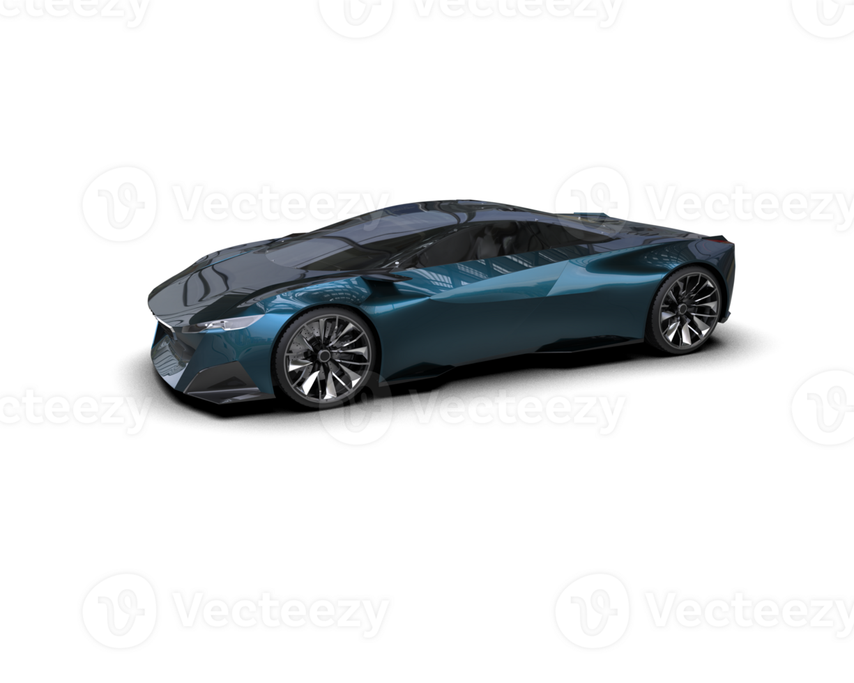 Realistic sport car isolated on background. 3d rendering - illustration png