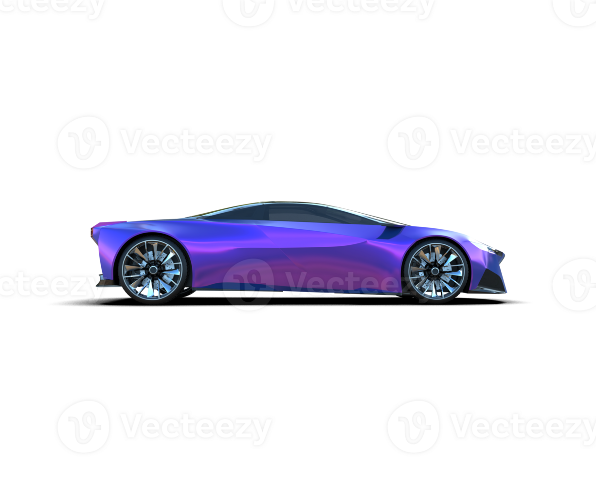 Realistic sport car isolated on background. 3d rendering - illustration png
