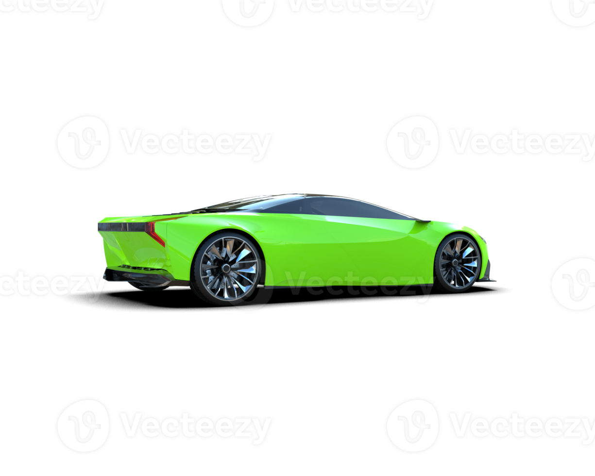 Realistic sport car isolated on background. 3d rendering - illustration png