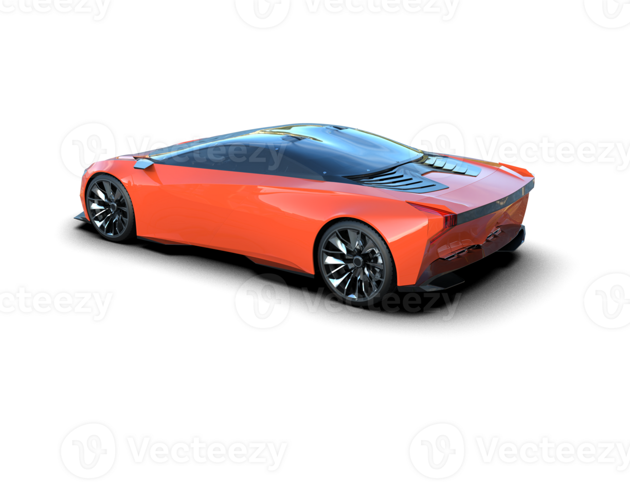 Realistic sport car isolated on background. 3d rendering - illustration png