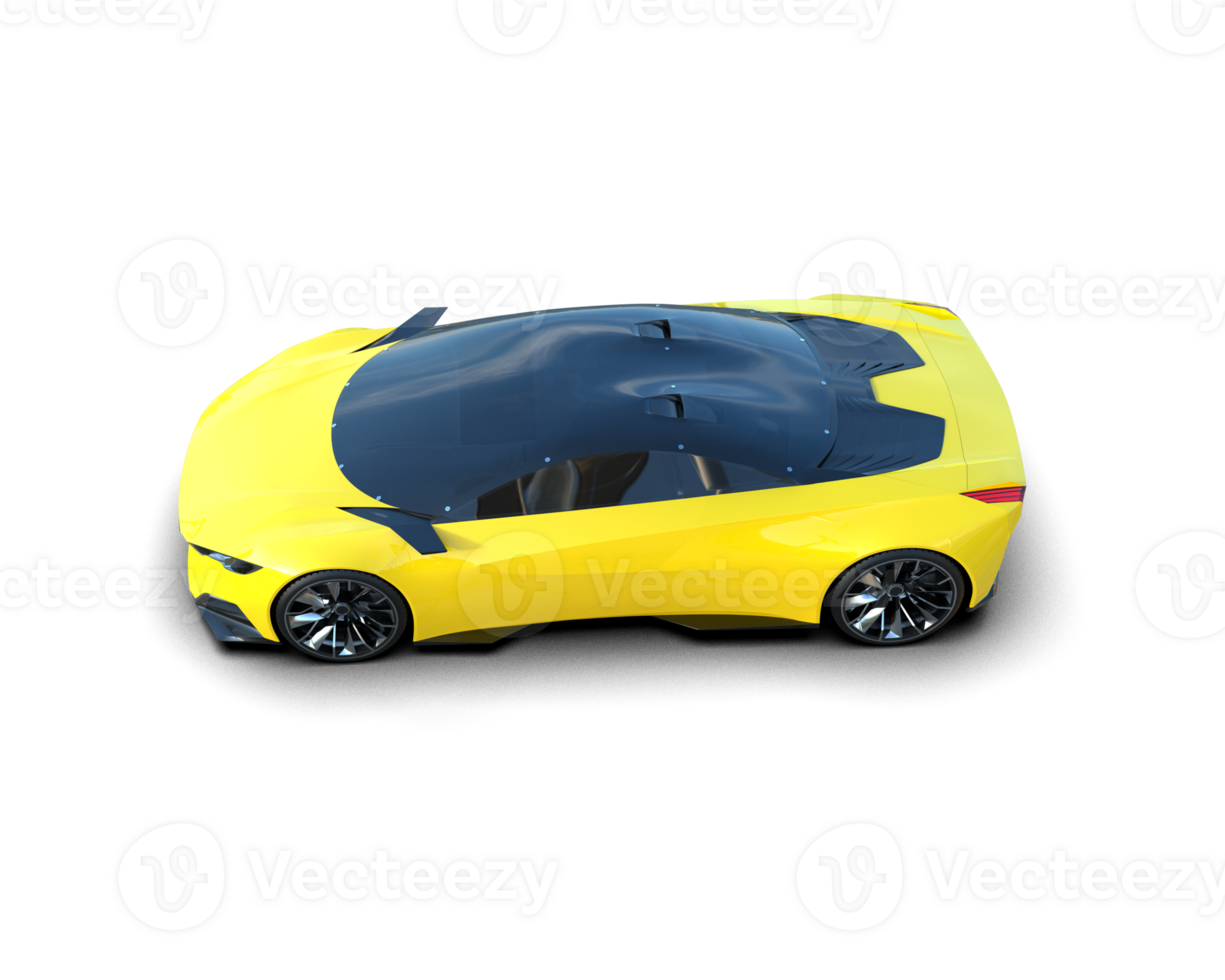 Realistic sport car isolated on background. 3d rendering - illustration png