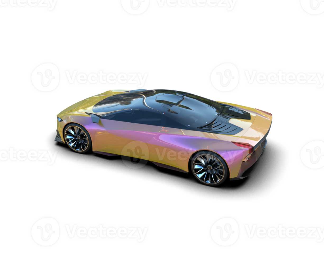 Realistic sport car isolated on background. 3d rendering - illustration png