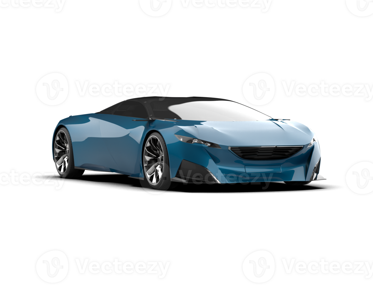Realistic sport car isolated on background. 3d rendering - illustration png