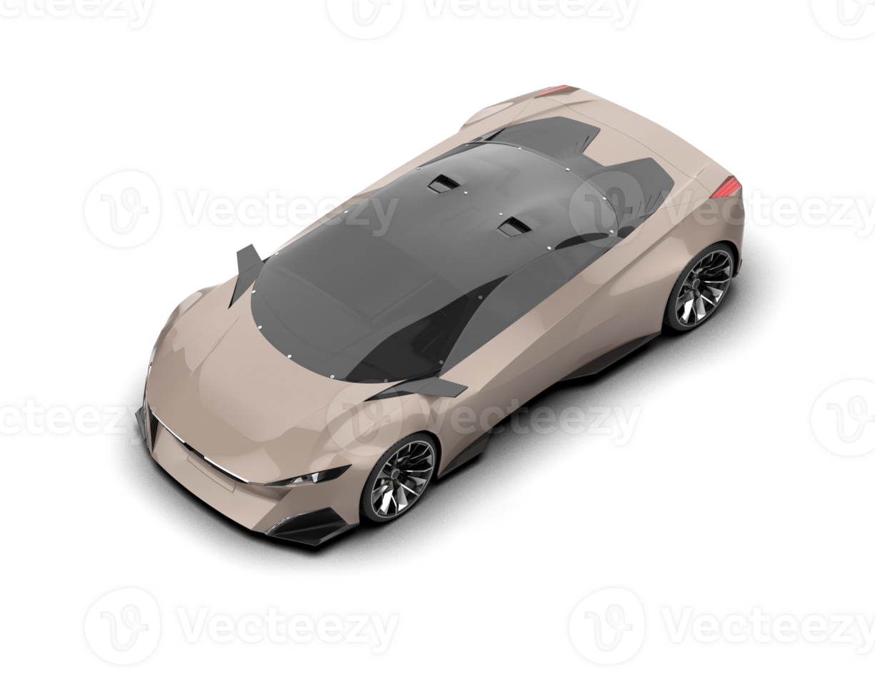 Realistic sport car isolated on background. 3d rendering - illustration png