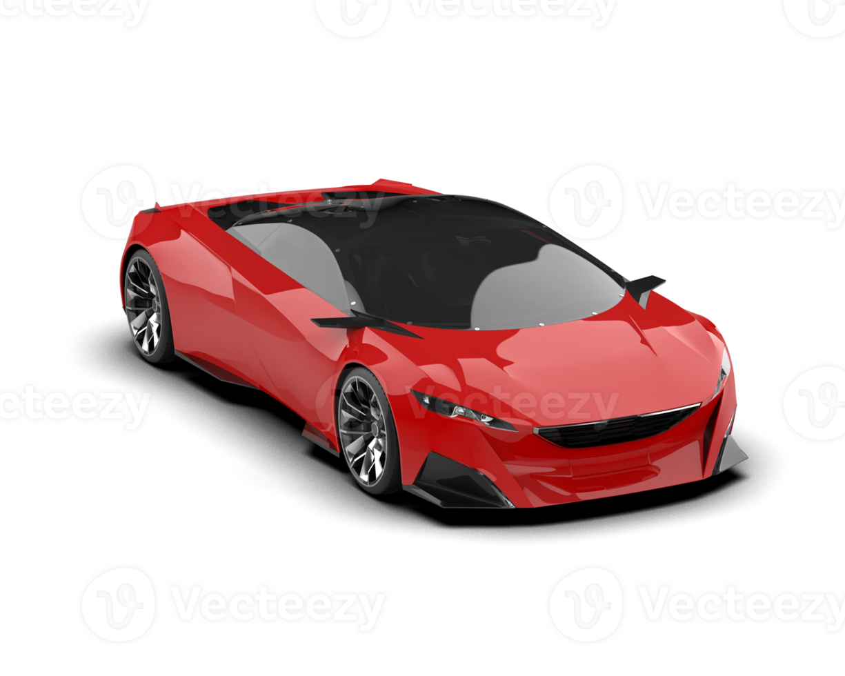 Realistic sport car isolated on background. 3d rendering - illustration png
