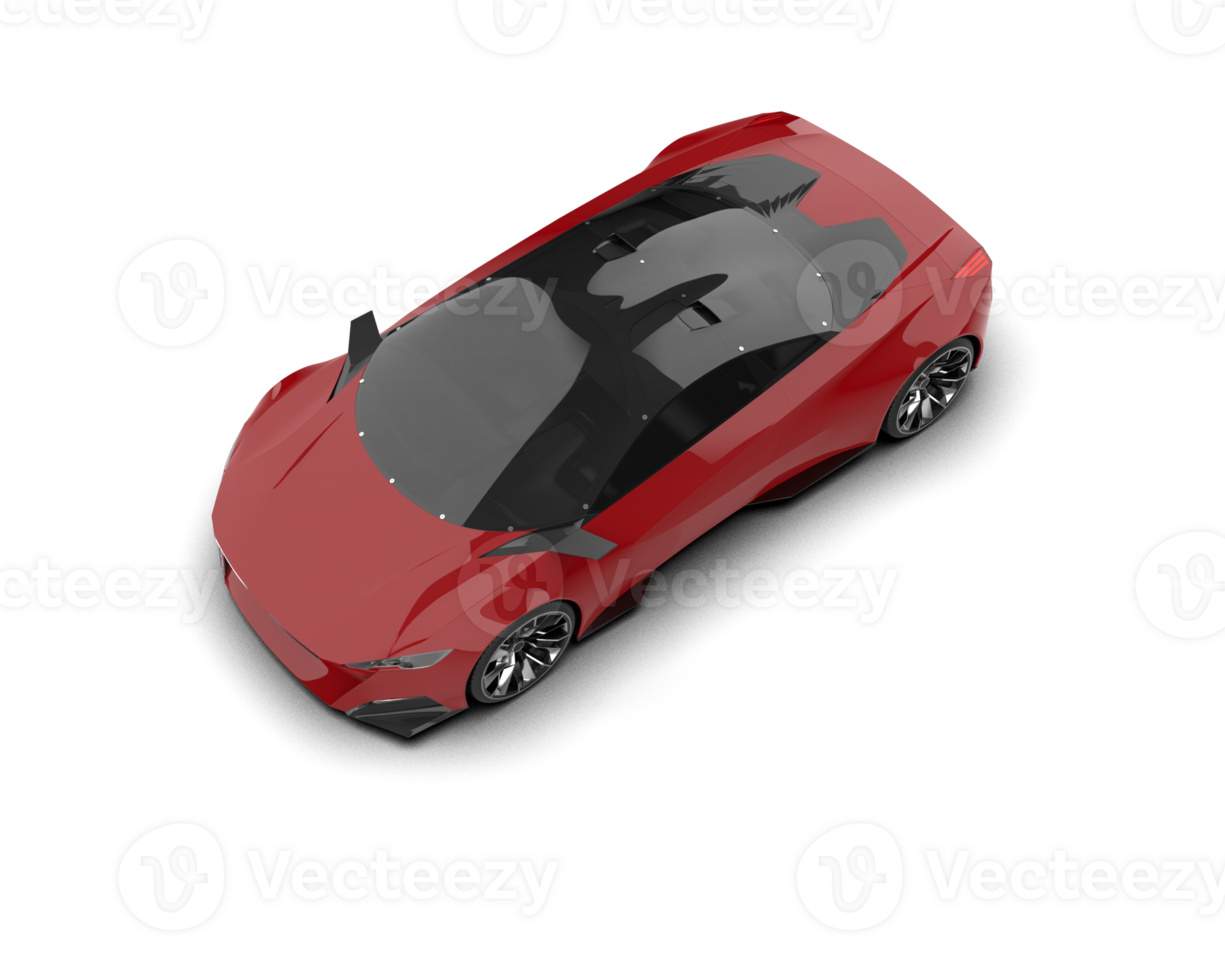 Realistic sport car isolated on background. 3d rendering - illustration png