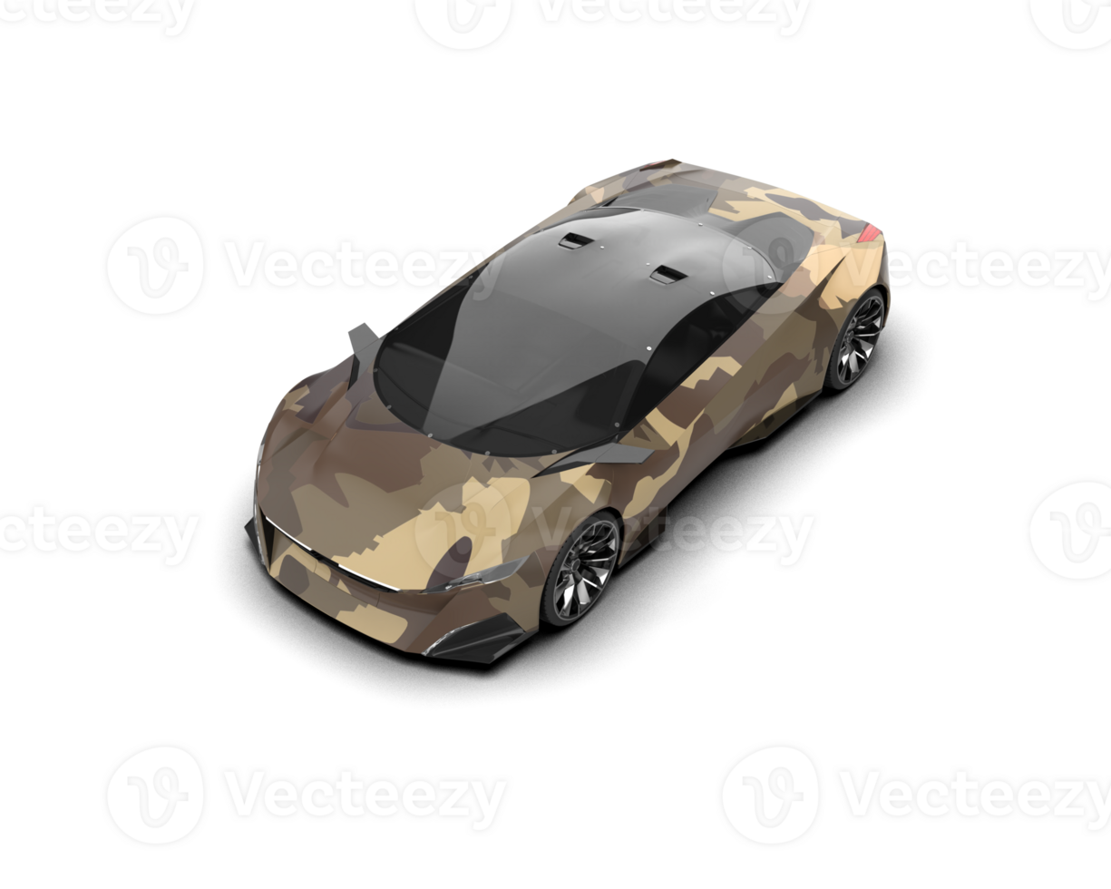 Realistic sport car isolated on background. 3d rendering - illustration png