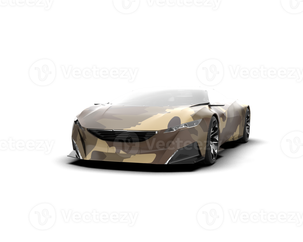 Realistic sport car isolated on background. 3d rendering - illustration png