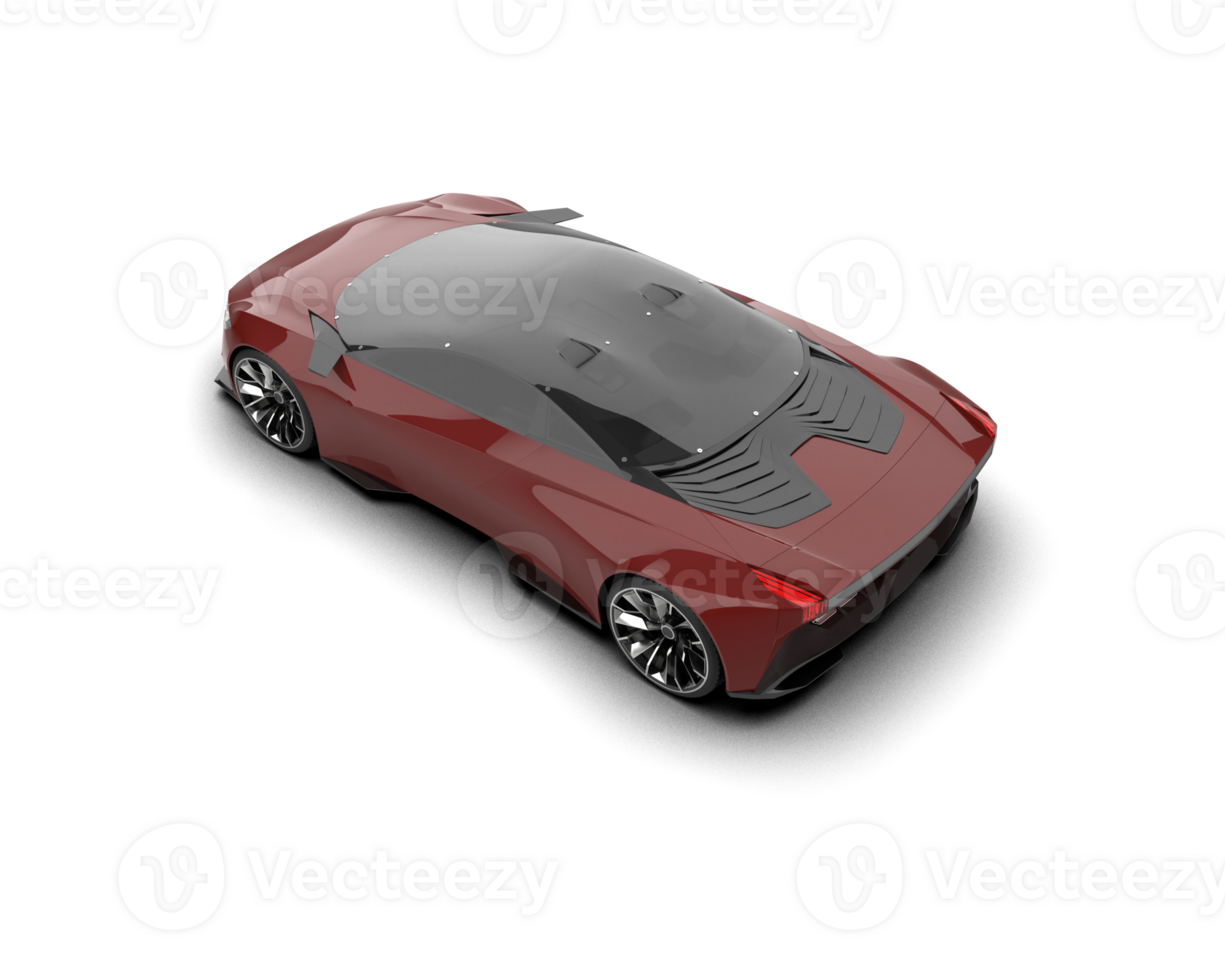 Realistic sport car isolated on background. 3d rendering - illustration png
