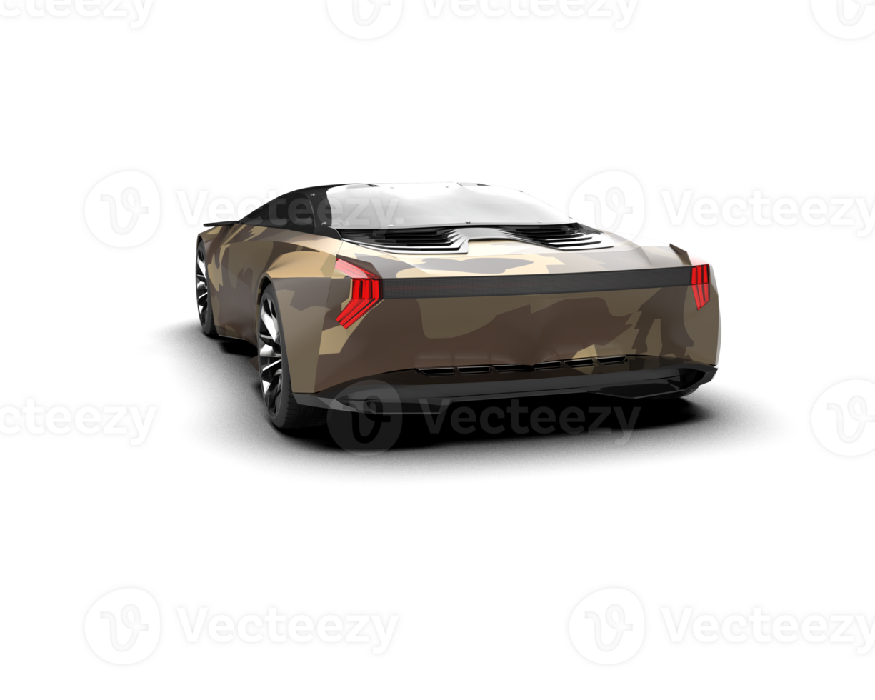 Realistic sport car isolated on background. 3d rendering - illustration png