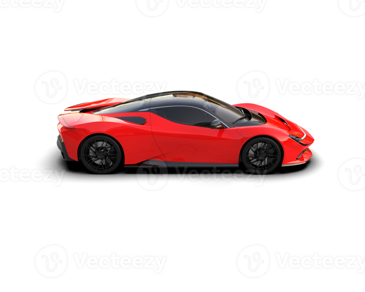 Realistic sport car isolated on background. 3d rendering - illustration png