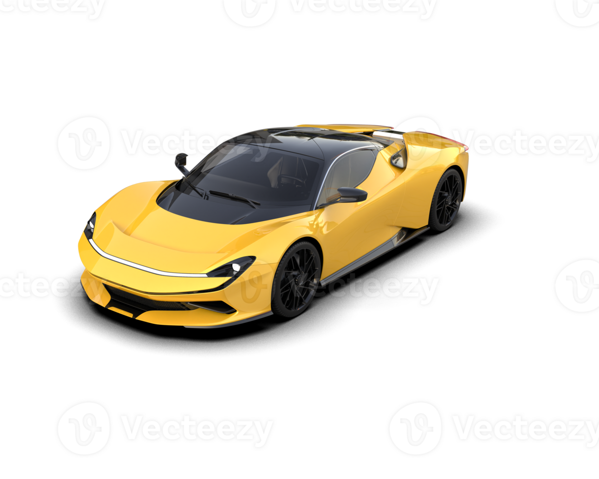 Realistic sport car isolated on background. 3d rendering - illustration png