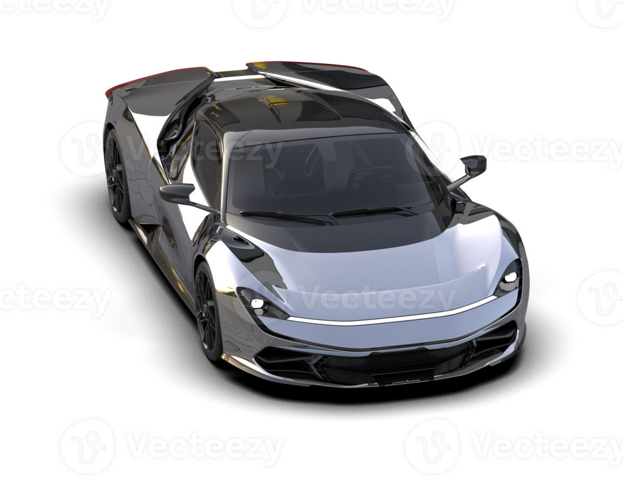 Realistic sport car isolated on background. 3d rendering - illustration png
