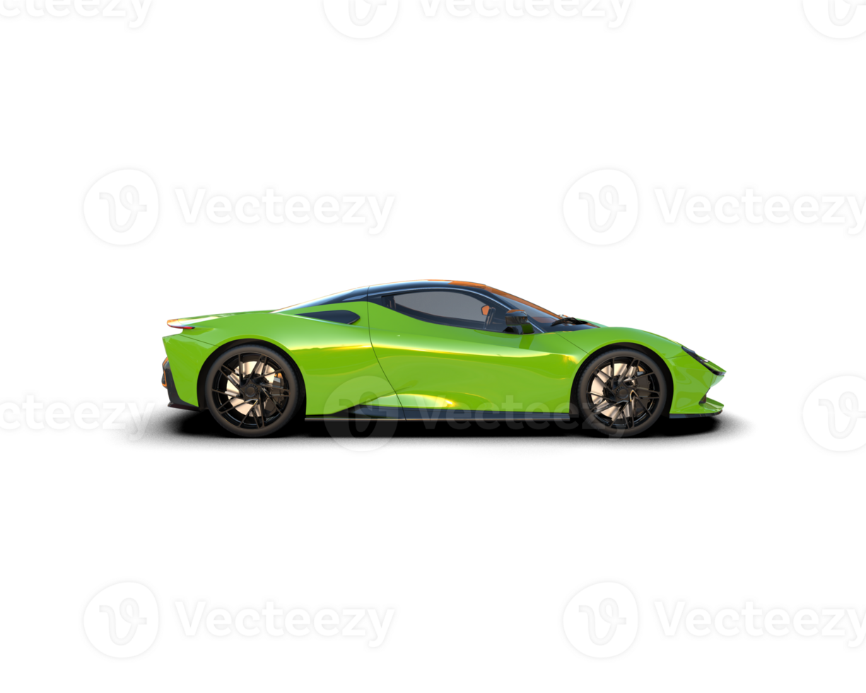 Realistic sport car isolated on background. 3d rendering - illustration png