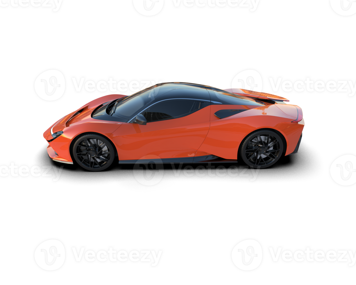 Realistic sport car isolated on background. 3d rendering - illustration png
