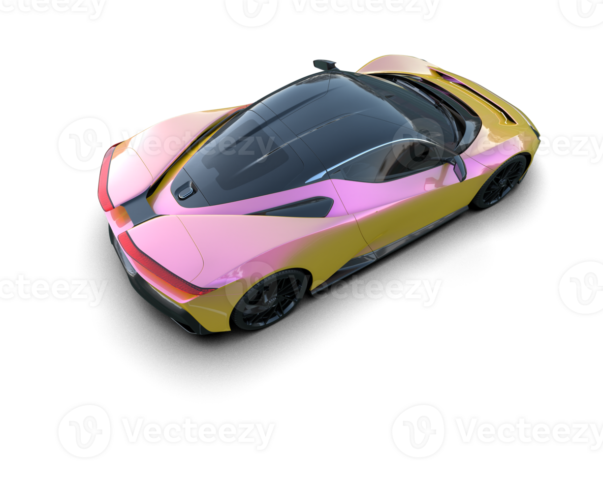 Realistic sport car isolated on background. 3d rendering - illustration png