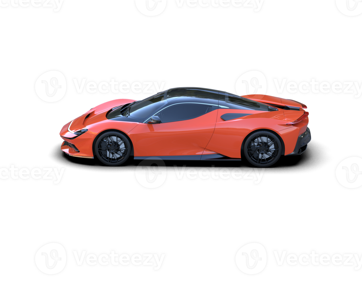 Realistic sport car isolated on background. 3d rendering - illustration png