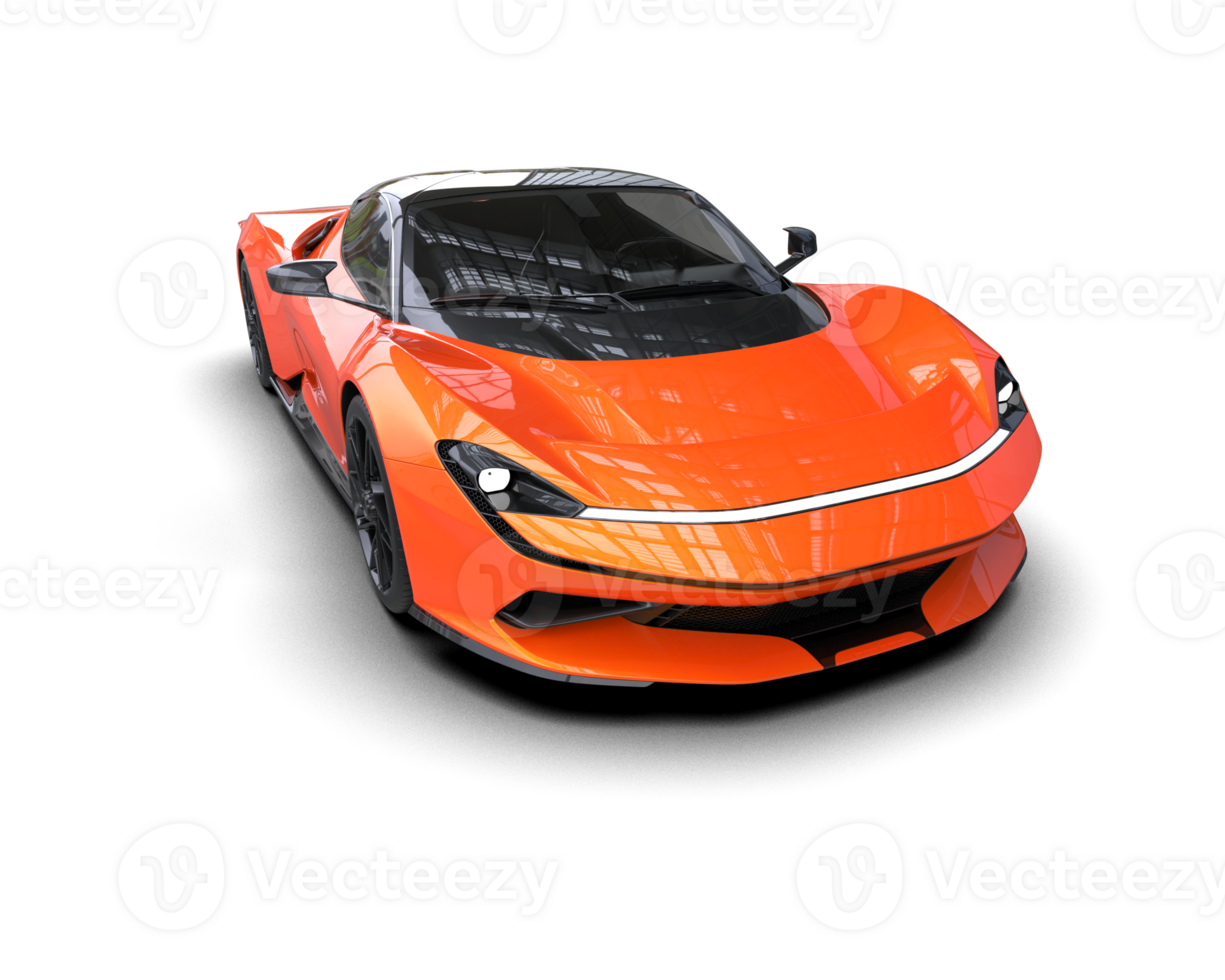 Realistic sport car isolated on background. 3d rendering - illustration png