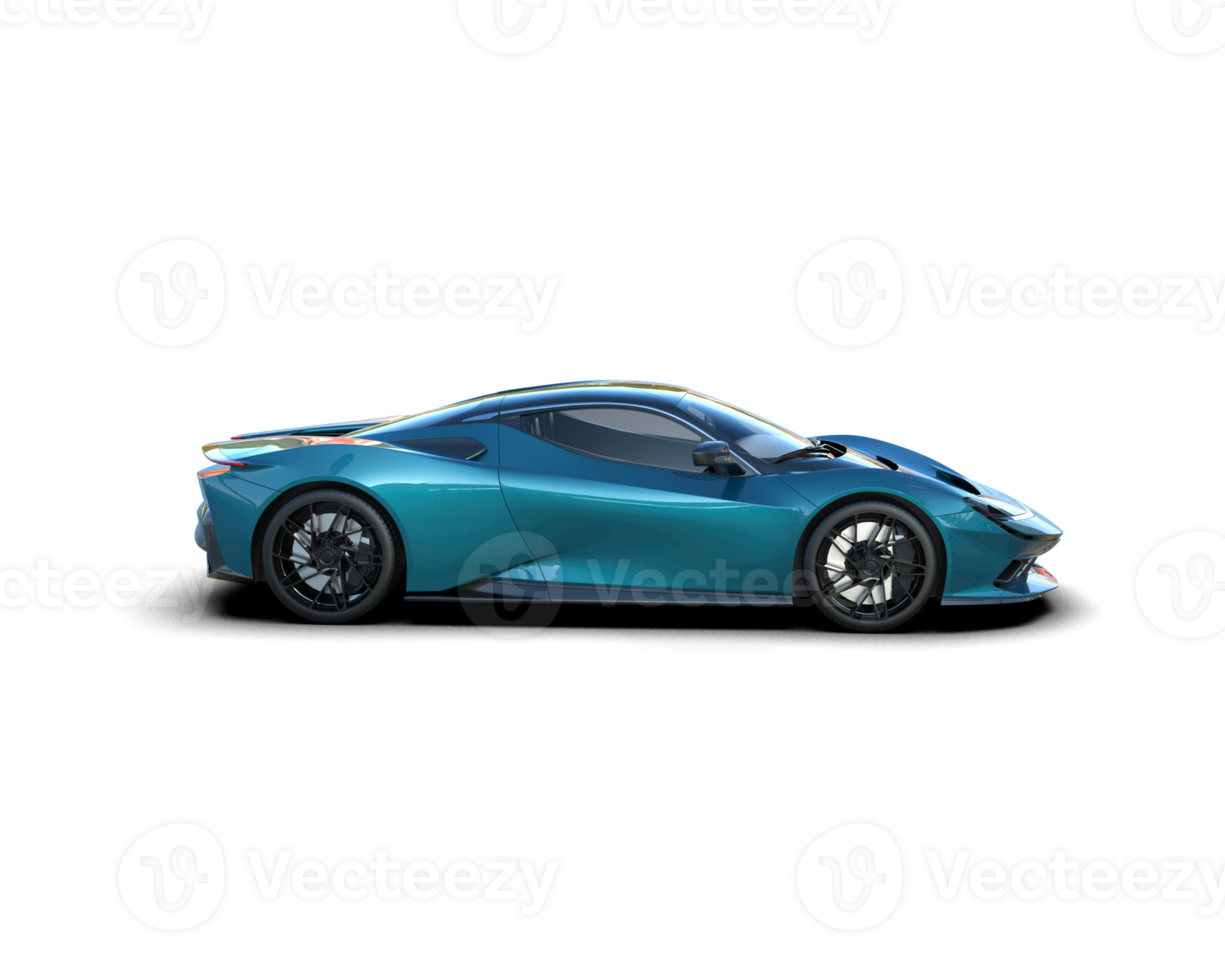 Realistic sport car isolated on background. 3d rendering - illustration png