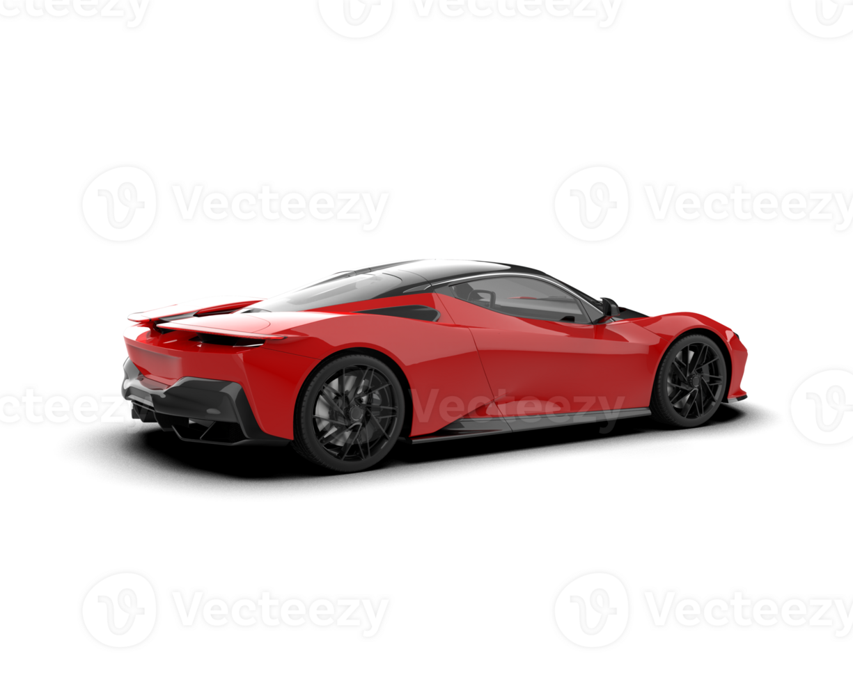 Realistic sport car isolated on background. 3d rendering - illustration png