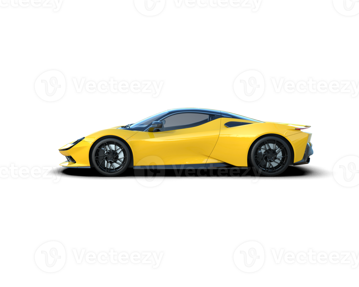 Realistic sport car isolated on background. 3d rendering - illustration png