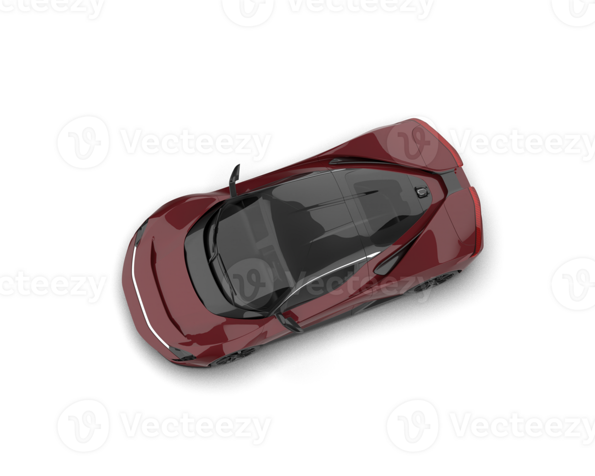 Realistic sport car isolated on background. 3d rendering - illustration png