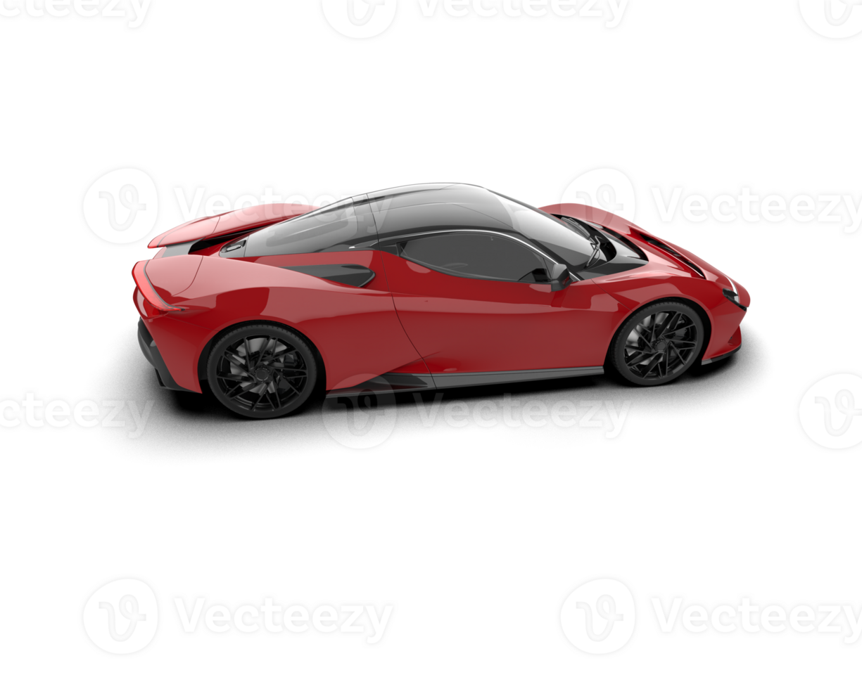 Realistic sport car isolated on background. 3d rendering - illustration png