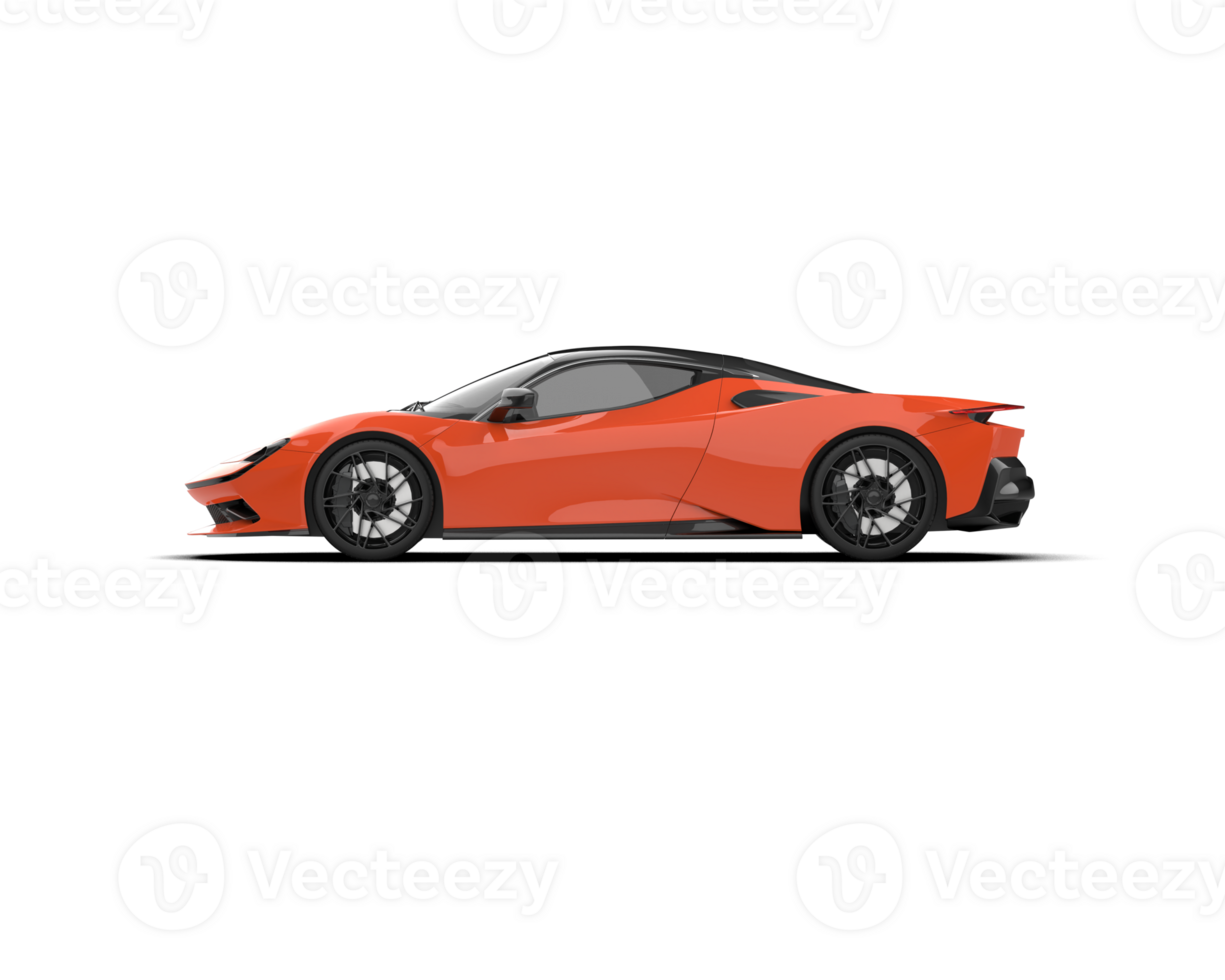 Realistic sport car isolated on background. 3d rendering - illustration png