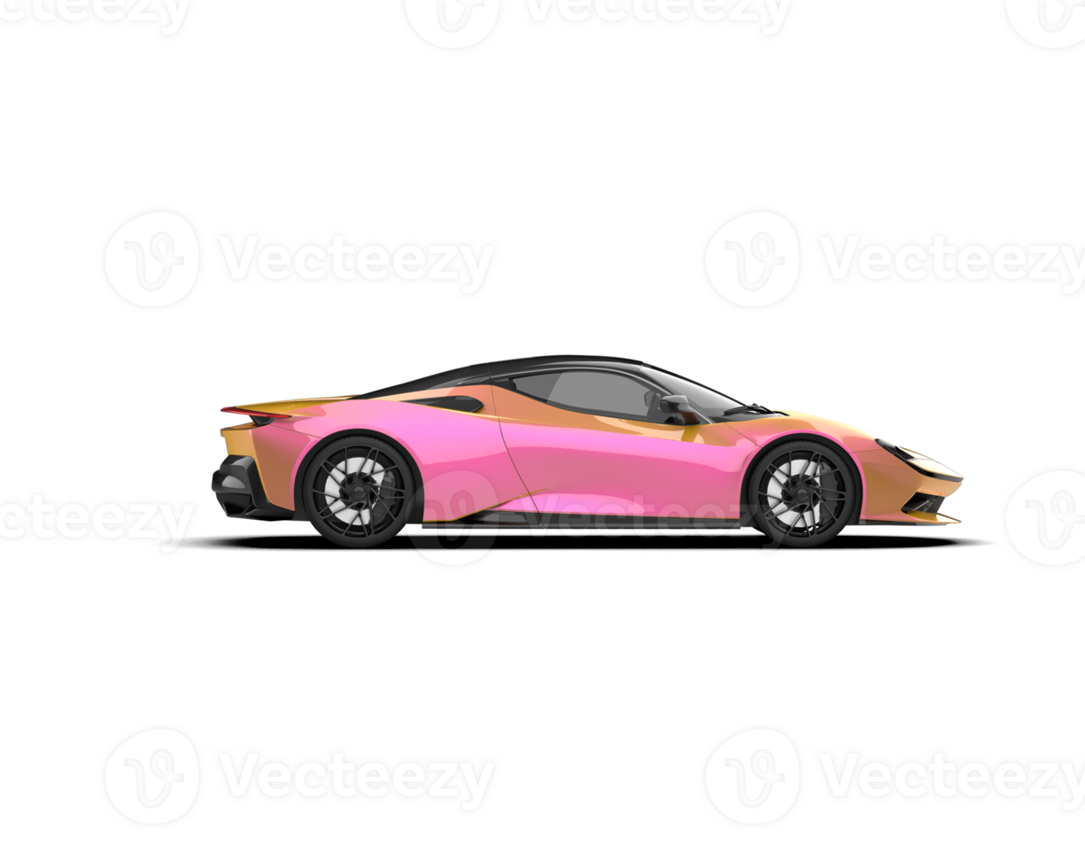 Realistic sport car isolated on background. 3d rendering - illustration png