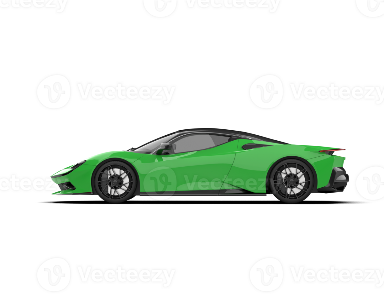 Realistic sport car isolated on background. 3d rendering - illustration png