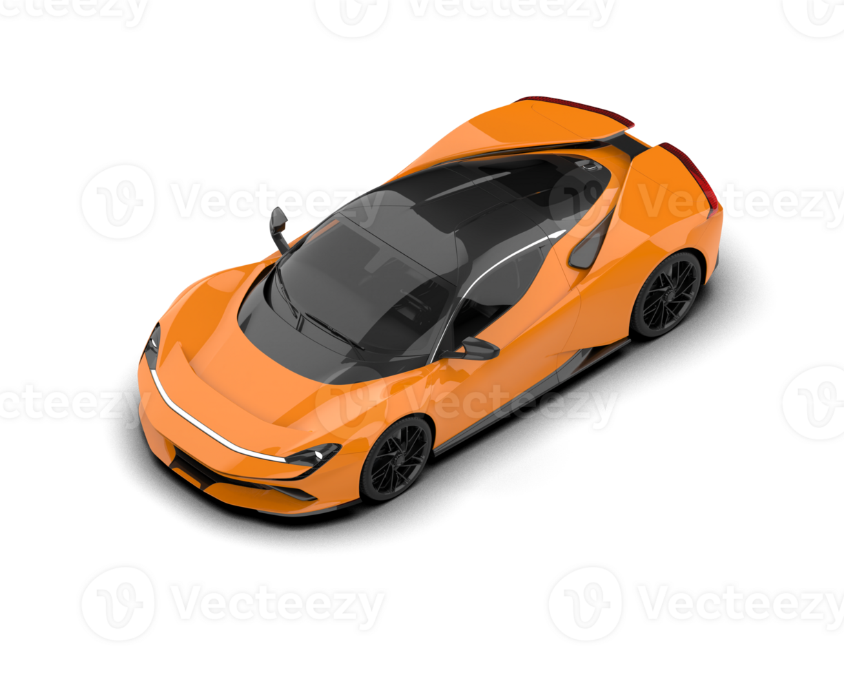 Realistic sport car isolated on background. 3d rendering - illustration png