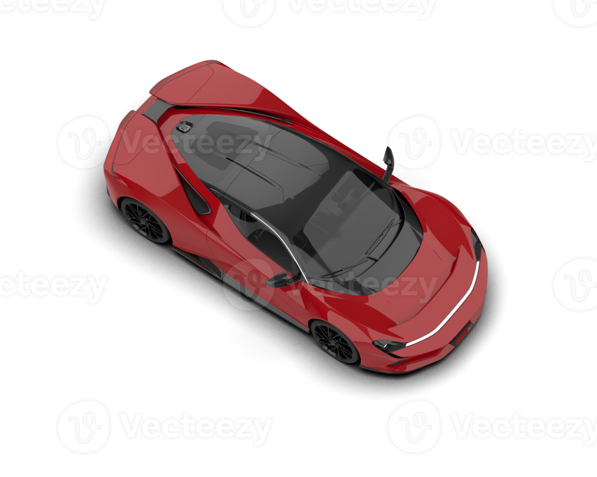 Realistic sport car isolated on background. 3d rendering - illustration png