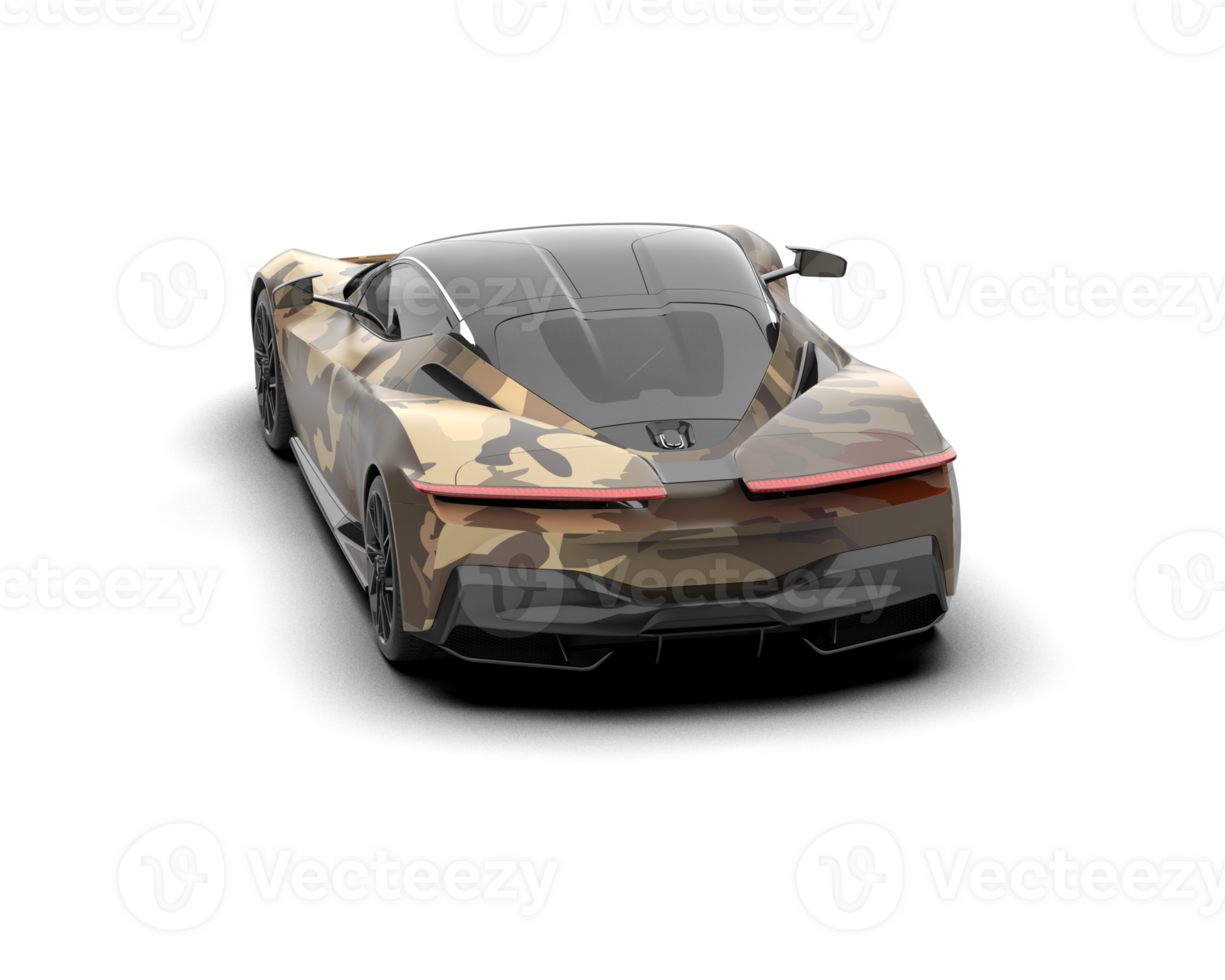 Realistic sport car isolated on background. 3d rendering - illustration png