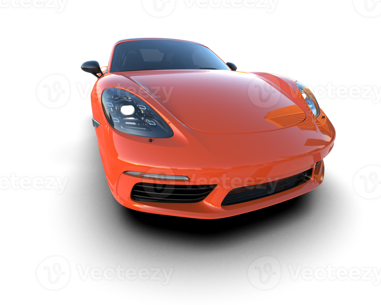 Realistic sport car isolated on background. 3d rendering - illustration png